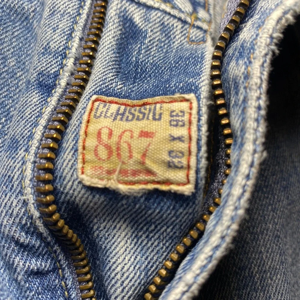 Polo Ralph Lauren 867 Classic Fit Jeans Mens 36x32 Light Wash Vintage‎ Y2K Denim